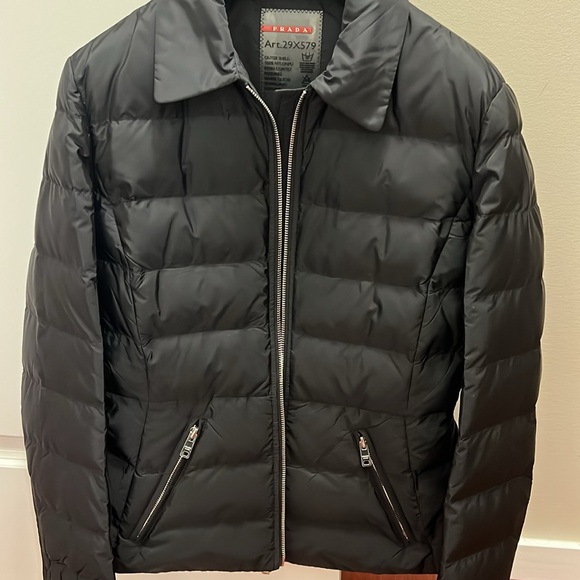 Prada Milano black nylon belted white goose down zippered suede belt tech wear - Picture 11 of 14